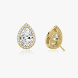 Pear Halo Stud - Intou