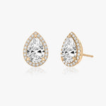 Pear Halo Stud - Intou