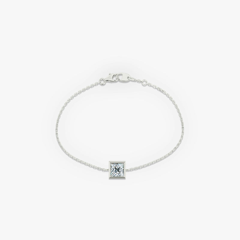 Princess Bezel Solitaire Bracelet - Intou