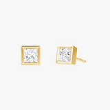 Princess Bezel Solitaire Stud - Intou