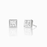 Princess Bezel Solitaire Stud - Intou