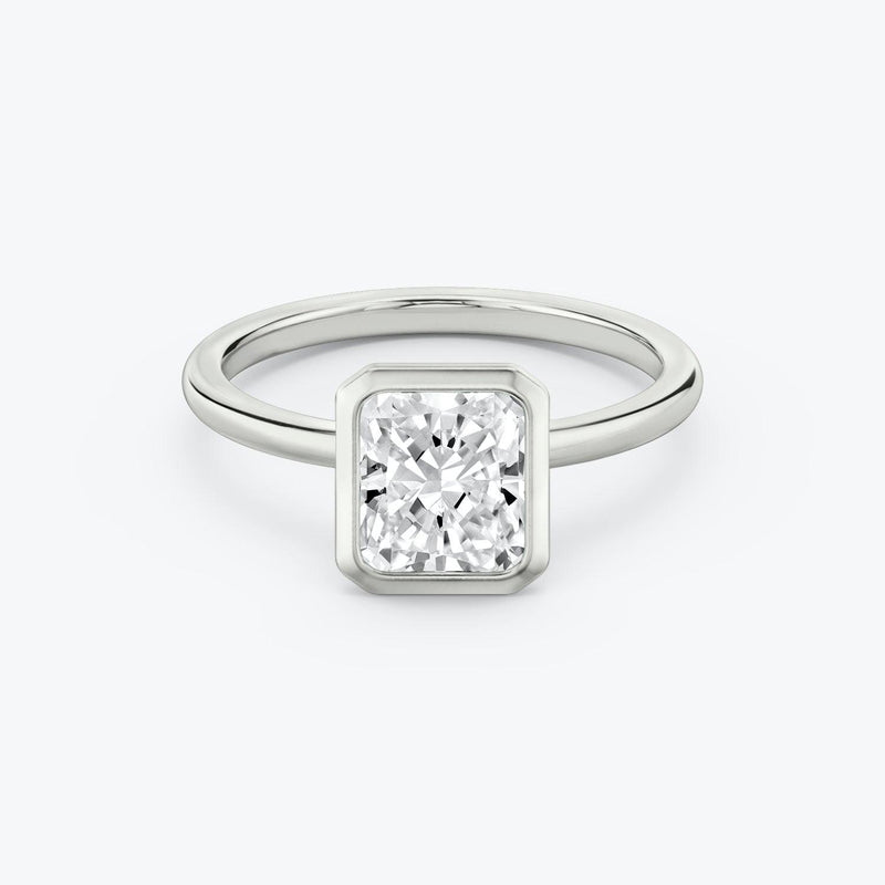 Radiant Bezel Engagement Ring - Intou