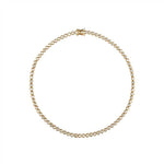 Round Bezel Tennis Necklace - Intou