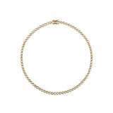 Round Bezel Tennis Necklace - Intou