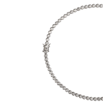 Round Bezel Tennis Necklace - Intou