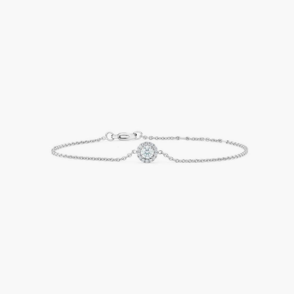 Round Halo Diamond Bracelet - Intou