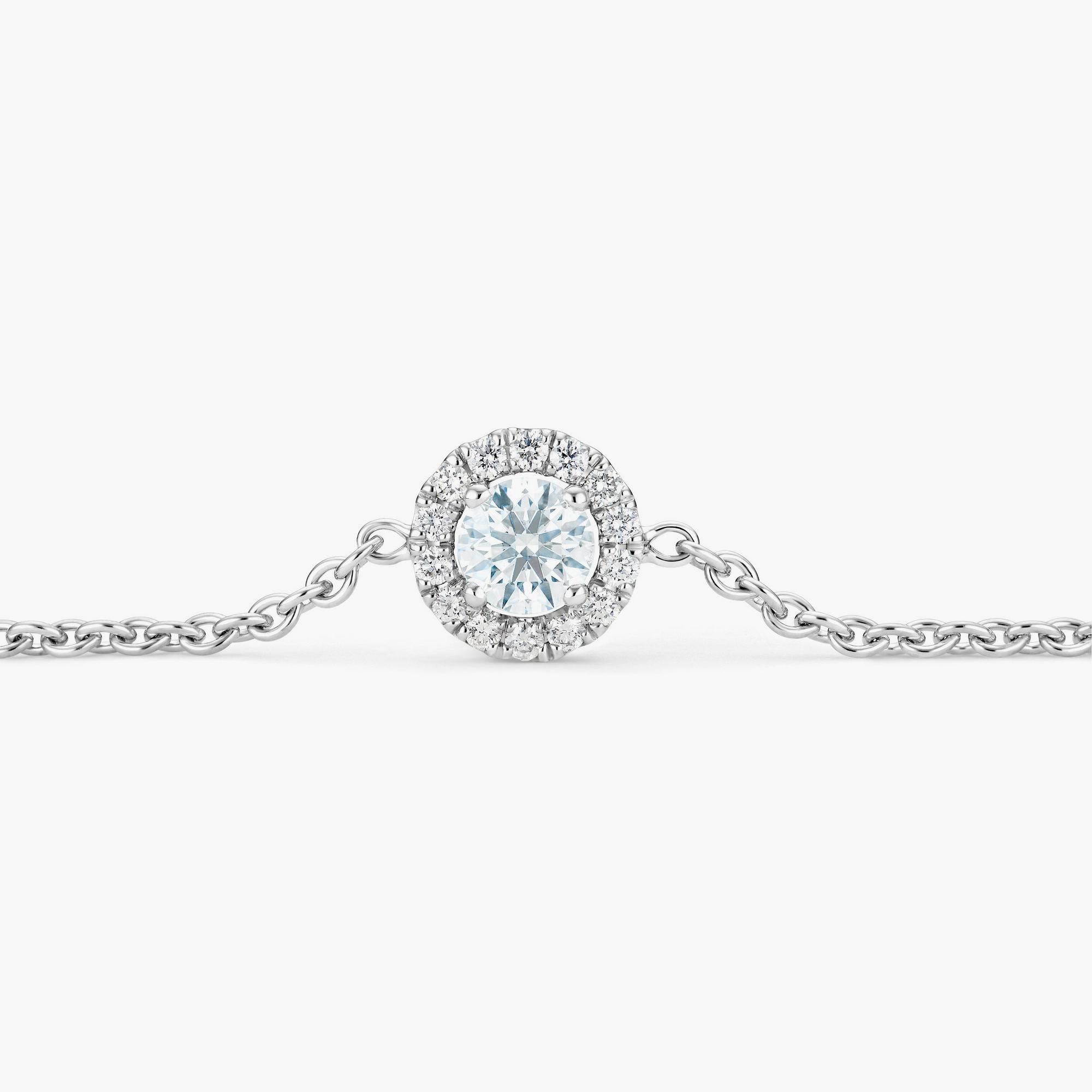 Round Halo Diamond Bracelet - Intou