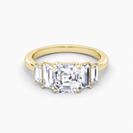 The Five Stone Heirloom Asscher Engagement Ring - Intou