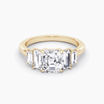 The Five Stone Heirloom Asscher Engagement Ring - Intou