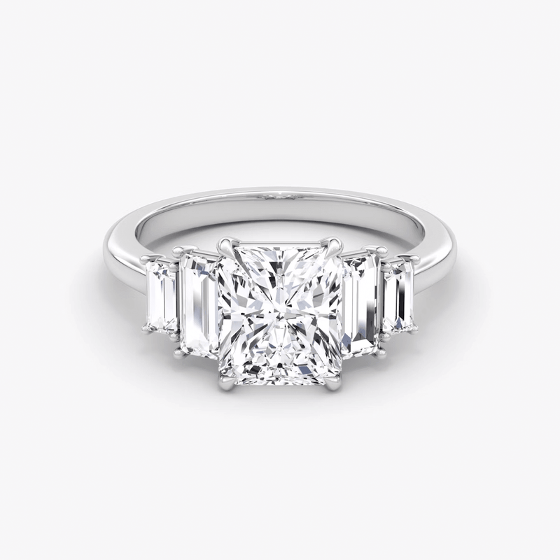 The Five Stone Heirloom Radiant Engagement Ring - Intou