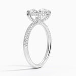 The Pavé Dome Pear Engagement Ring - Intou