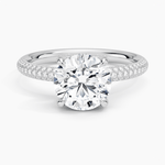 The Pavé Dome Round Engagement Ring - Intou