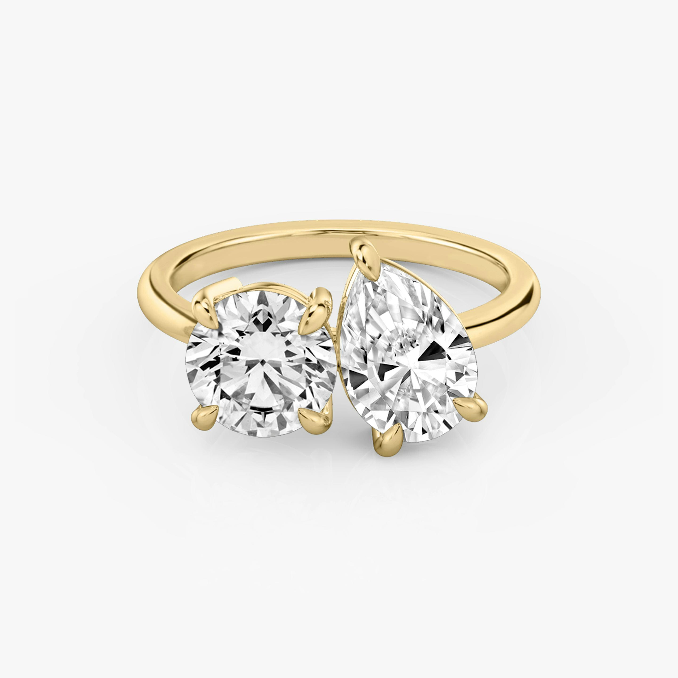 The Toi et Moi Round and Pear Engagement Ring - Intou