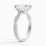 Twisted Vine Emerald Cut Engagement Ring - Intou