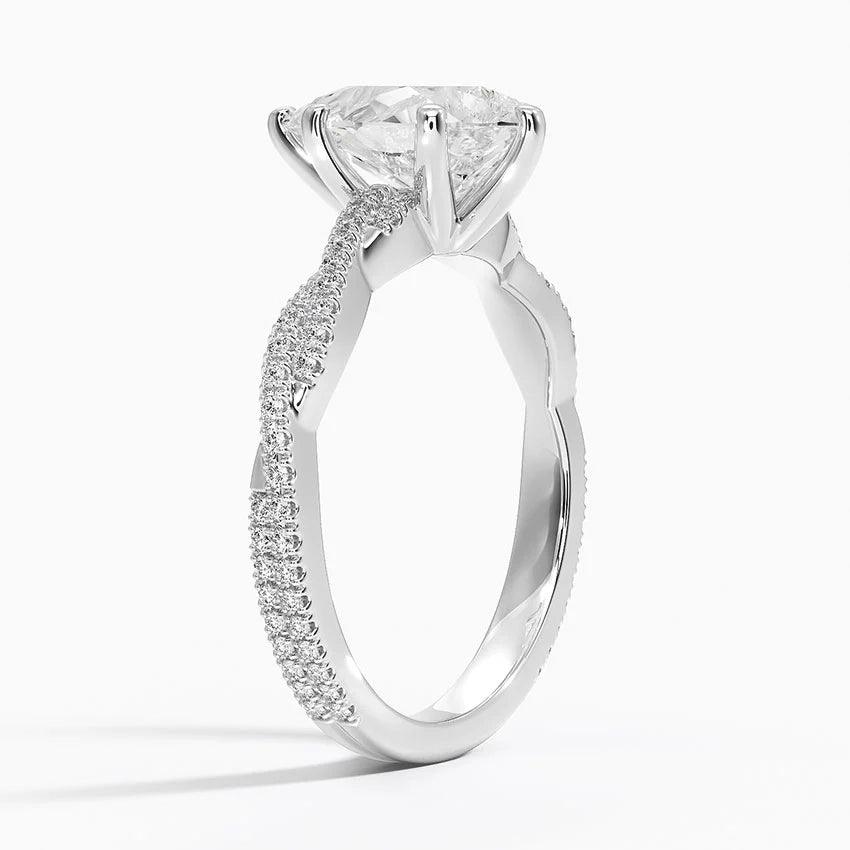 Twisted Vine Pear Cut Engagement Ring - Intou