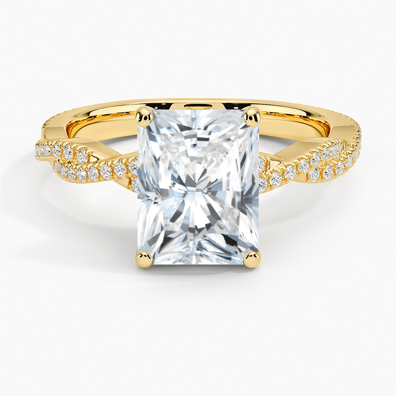 Twisted Vine Radiant Cut Engagement Ring - Intou