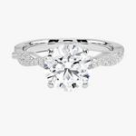 Twisted Vine Round Cut Engagement Ring - Intou