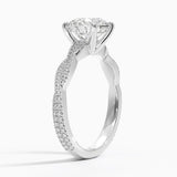 Twisted Vine Round Cut Engagement Ring - Intou