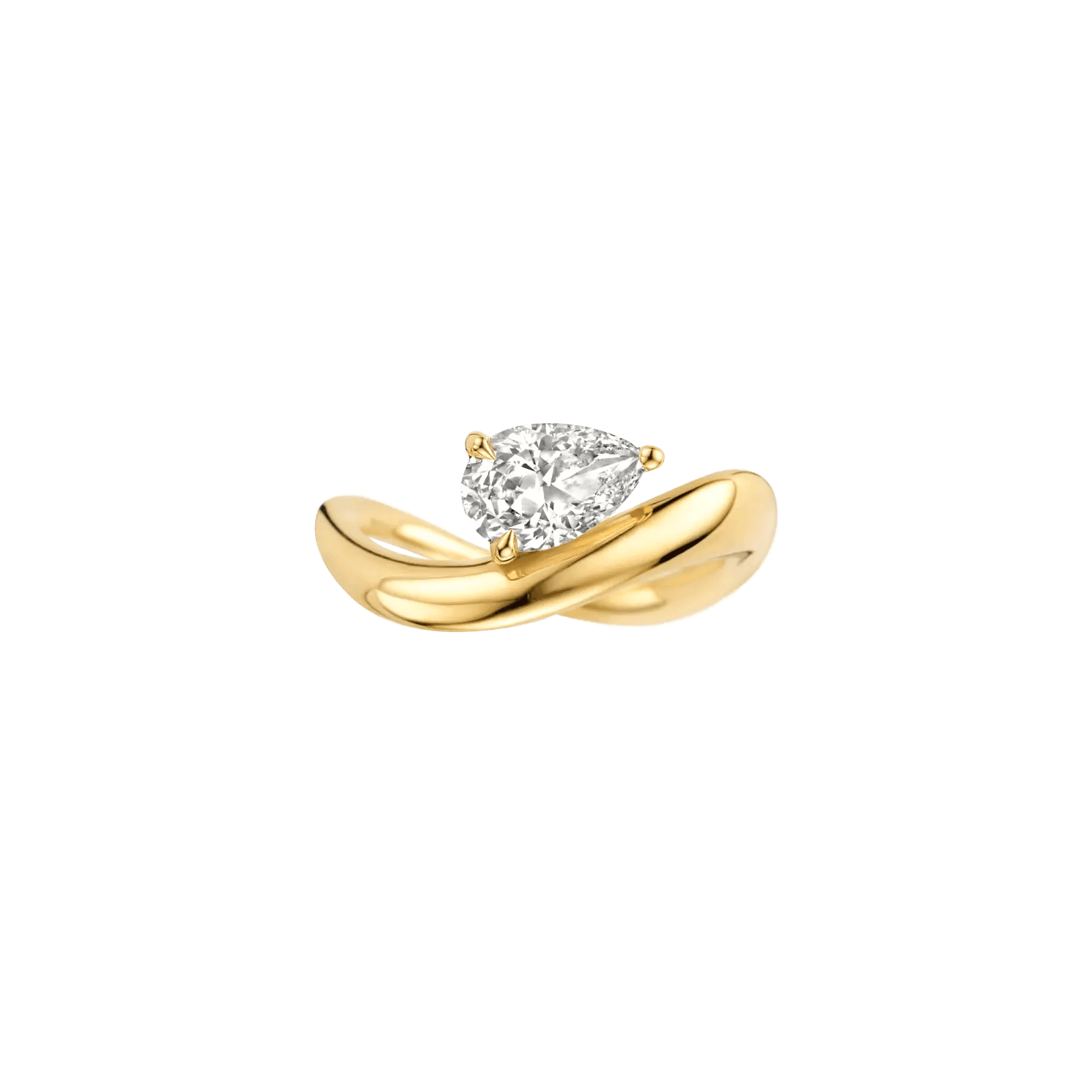 Wave Pear Ring - Intou