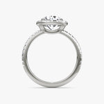 Round Halo Pave Engagement Ring - Intou